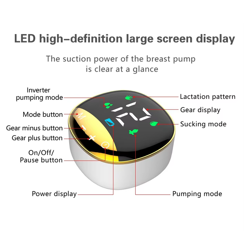 Wearable Breast Pump - 2024 Trending - LCD Memory Function Hands Free Portable Silicone