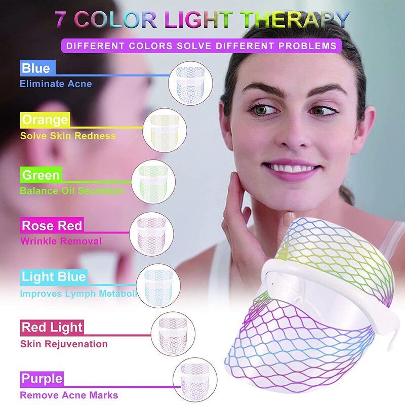 7 Color LED Therapy Mask - Wholesale - Home Salon Equipment Facial Skin Care Light Mask