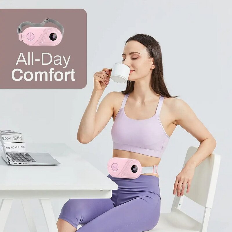 Menstrual Heating Belt - Portable ABS Electric - Desktop Handheld Warm Vibration Period Pain