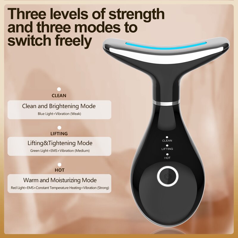 LED Ultrasonic Cryotherapy Hammer - Hot Cold - Multifunction US Handheld Facial Lifting