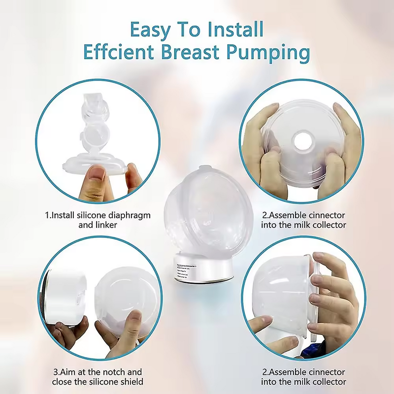 Wearable Breast Pump - 2024 New - Trending Breastfeeding Milk Extractor Hands Free Silicone