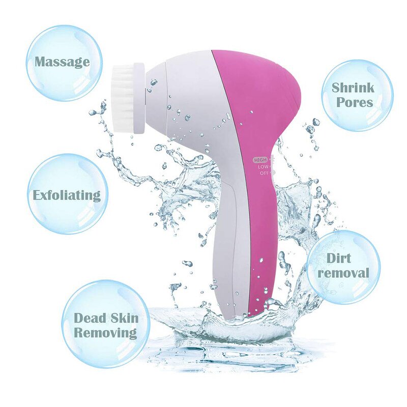 Electric Face Brush Scrubber - Rechargeable - Spin Cleanser Rotating Spa Exfoliating
