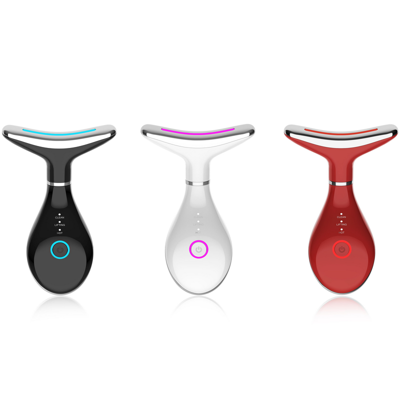Mini Face Neck Massager - 2025 Newest - 3 Colors Led EMS Lift Tighten Neck Wrinkle Remover