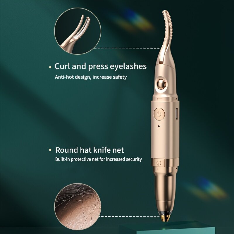 2 in 1 Beauty Tool - Factory Supplier - Type-C Eyebrow Trimmer Heated Eyelash Curler