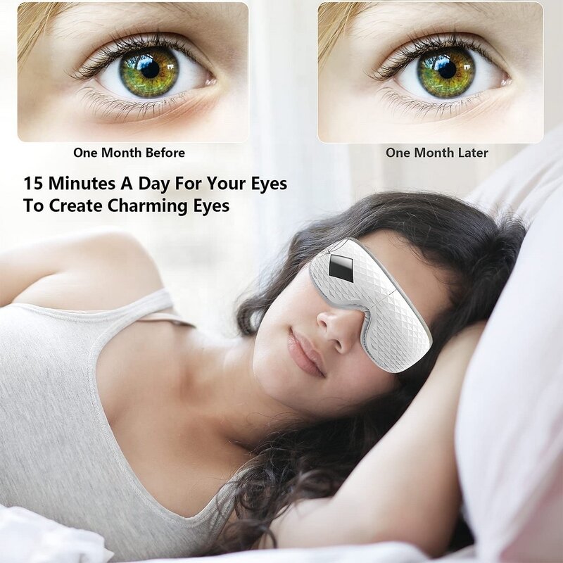 Eye Care Massager - Portable Rechargeable - Foldable Vibration Hot Compress Heat Therapy