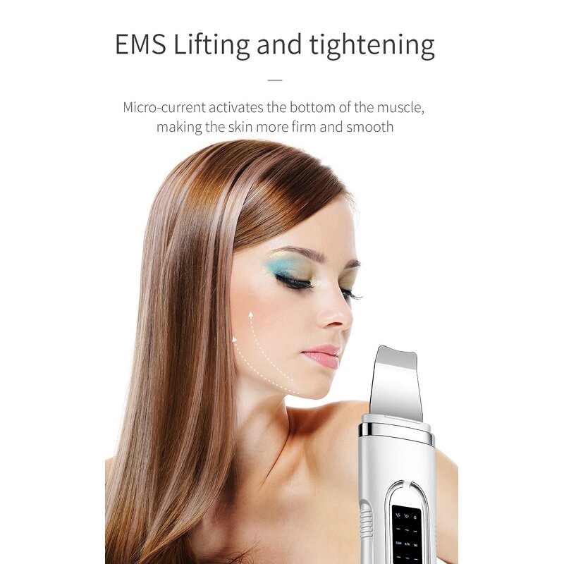 Ultrasonic Skin Scrubber - Beauty Equipment - Facial Home Use Skin Cleansing Instrument