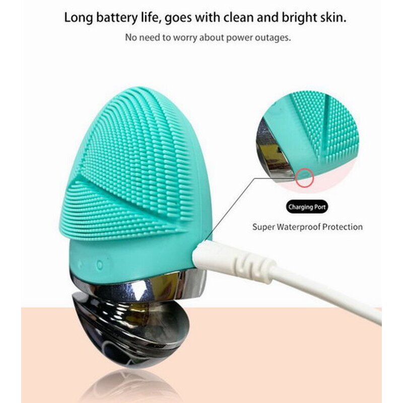 Silicone Facial Cleansing Brush - 2025 Hot - High Frequency Vibration Home Skin Rejuvenation