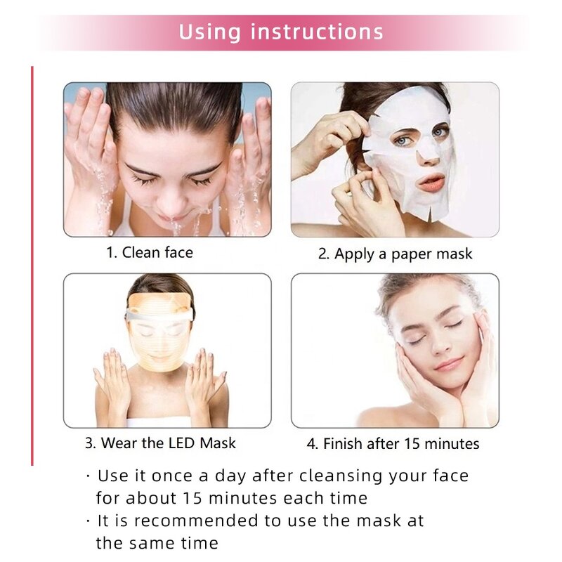 7 Colors LED Light Mask - 2025 Newest - Red Light Anti Wrinkle Acne Skin Treatment Machine