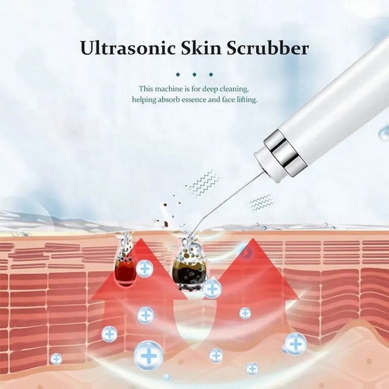 Ultrasonic Skin Scrubber - Beauty Instrument - Women Face Spatula Skin Cleansing Machine
