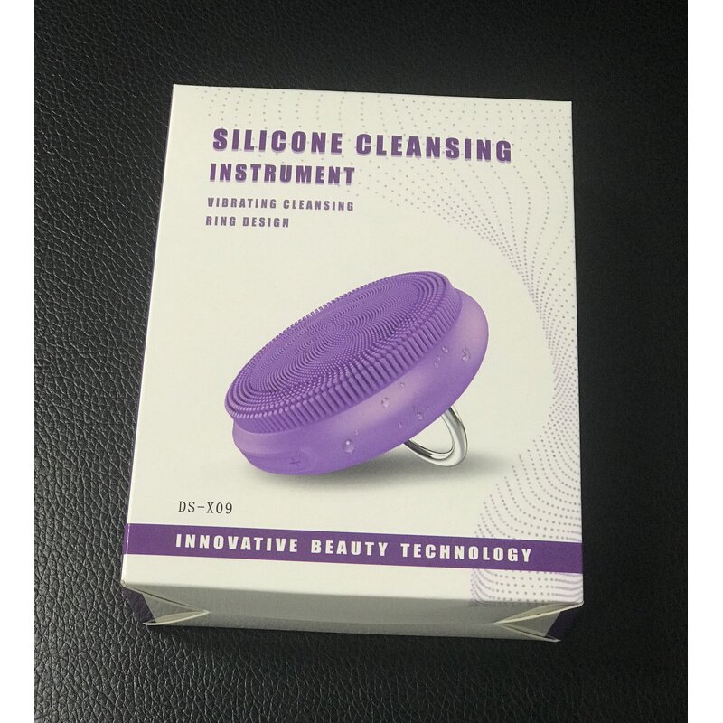 Sonic Facial Cleanser Brush - Portable Waterproof - Electric Silicone Ring Body Cleansing