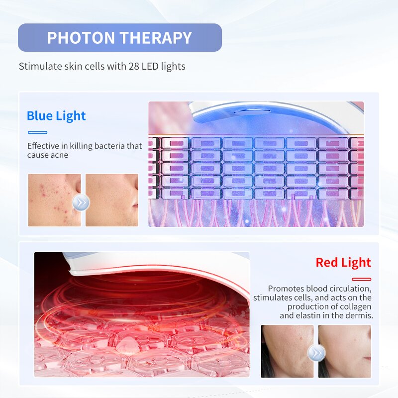 7 Color LED Silicone Mask - NEW - Light Therapy Photon Wrinkles Acne PDT Hand Held Home