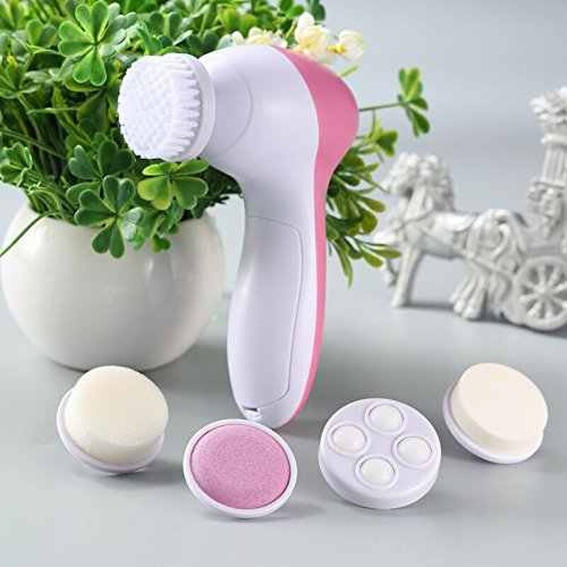 5 in 1 Facial Cleanser - Multi-functional - Deep Cleansing Exfoliation Portable Travel Brush