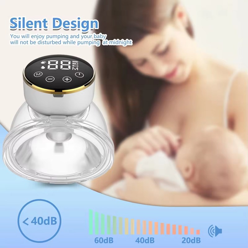 Wearable Breast Pump - 2024 New - Trending Breastfeeding Milk Extractor Hands Free Silicone