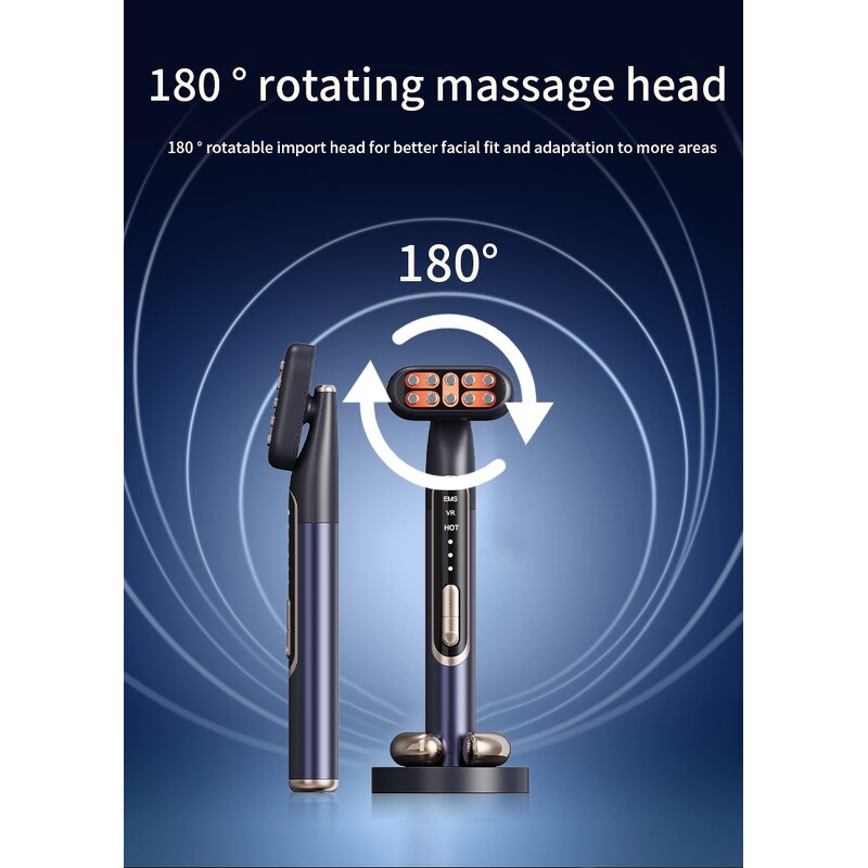 9 in 1 Eye Massage Wand - 2025 Newest - Led Light Therapy Face Eye Skin Care Tool