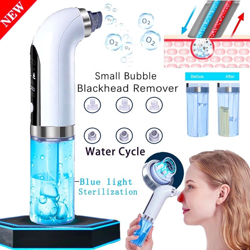 Small Bubble Blackhead Remover - Rechargeable - Vacuum Water Bubble Pore Facial Cleaner