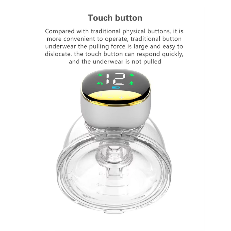 Wearable Breast Pump - 2024 Trending - LCD Memory Function Hands Free Portable Silicone
