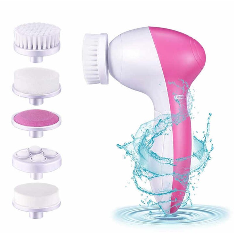 5 in 1 Facial Cleanser - Multi-functional - Deep Cleansing Exfoliation Portable Travel Brush
