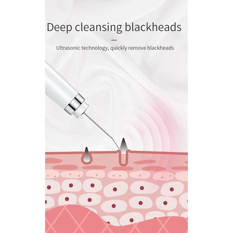 Ultrasonic Skin Scrubber - Latest - 24khz Blue Therapy Light Deep Facial Cleansing