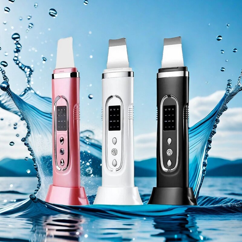 Ultrasonic Skin Scrubber - Beauty Instrument - Women Face Spatula Skin Cleansing Machine