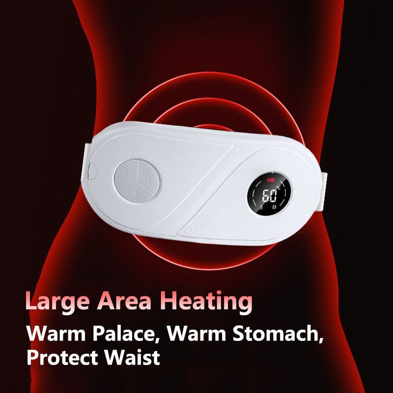 Menstrual Heating Pad - Portable Rechargeable - Fast Heating Cramps Massage Wrap Belt