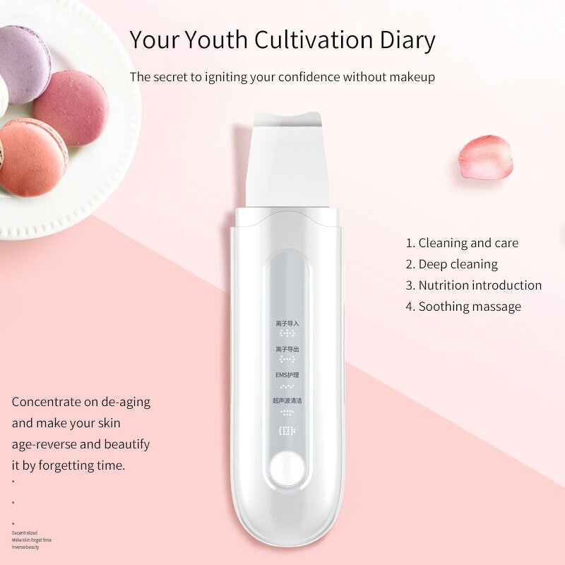 Ultrasonic Skin Scrubber - 2024 Trending - Multi Functional Peeling Shovel Blackhead Removal