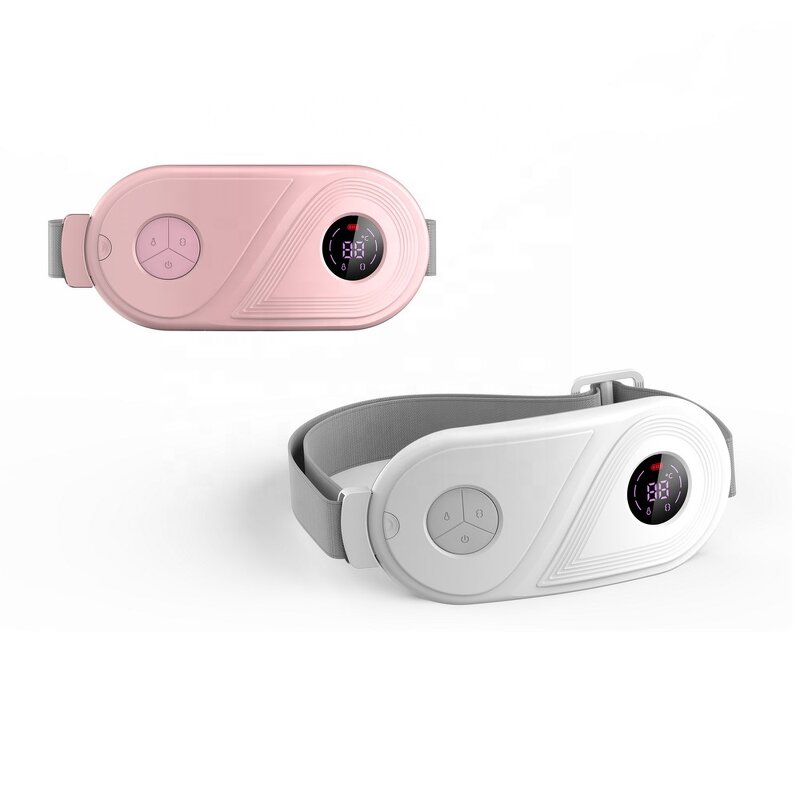 Menstrual Heating Pad - Rechargeable - Heating Vibrating Cramps Relief Belt Women Girls