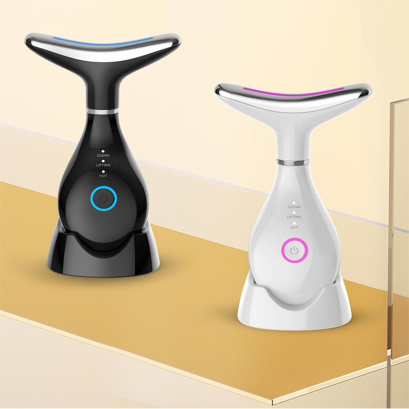 Neck Face Beauty Device - 3 Modes Vibration EMS - Anti-wrinkle Anti-aging Reduce Puffiness