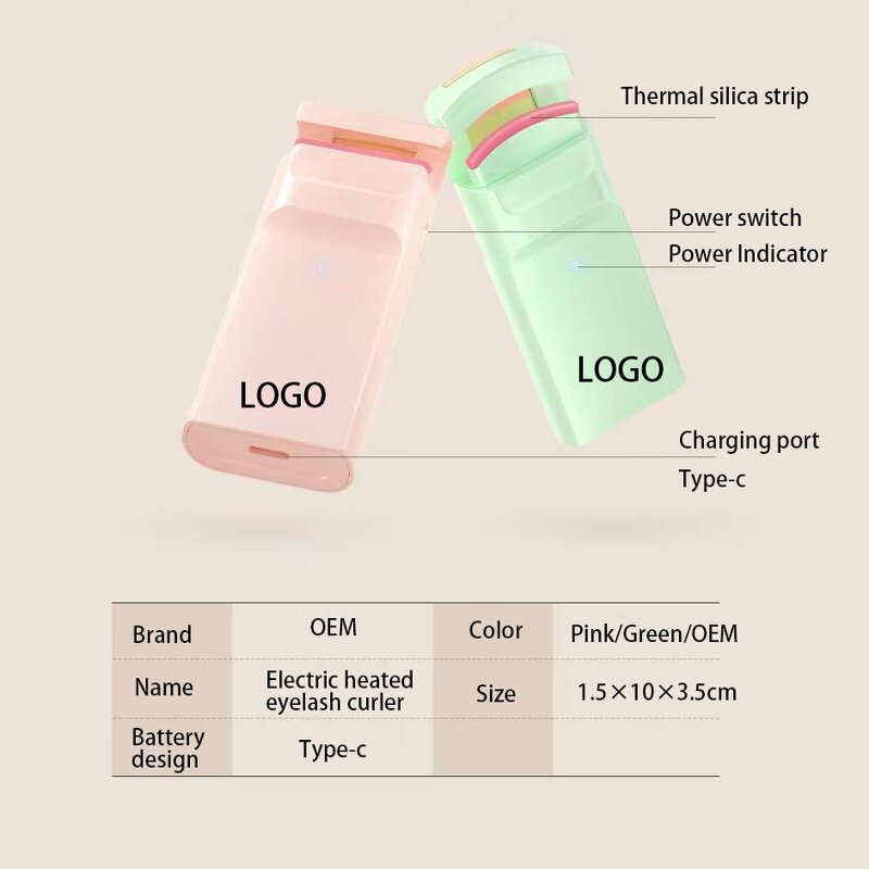 Eyelash Curler Manufacturer - New Design MINI USB Rechargeable Heated Lash Lift Kit