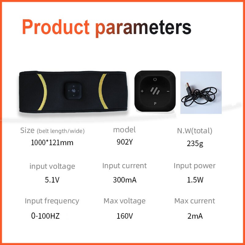 EMS Abdominal Stimulator Manufacturer - Rechargeable Smart Home Fitness Body Toning Belt