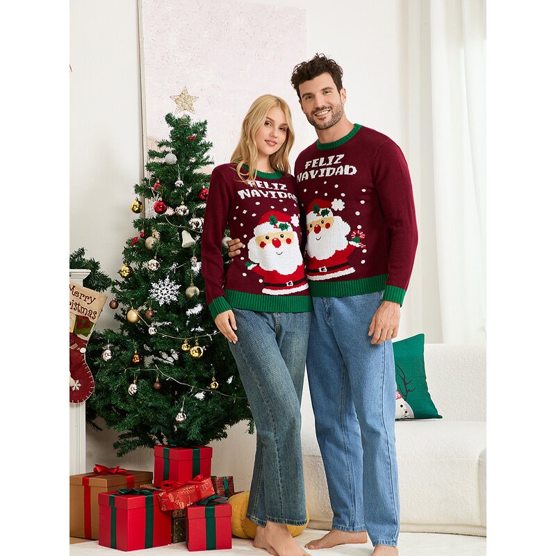 Christmas Pullover Manufacturer - Casual Jacquard Knit Thin Winter with Character Pattern
