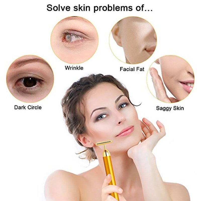 Beauty Bar Manufacturer - 24K Gold Anti-Aging Vibrating Stainless Steel Stimulate Skin