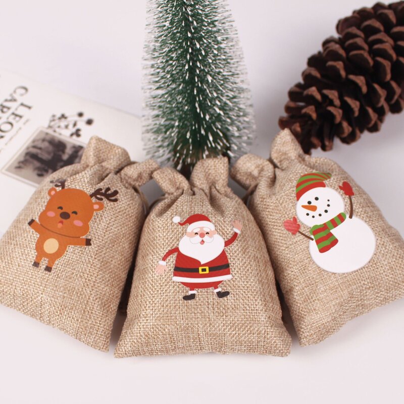 Gift Bag Manufacturer - Christmas Burlap Drawstring for Jewelry Candy DIY Craft
