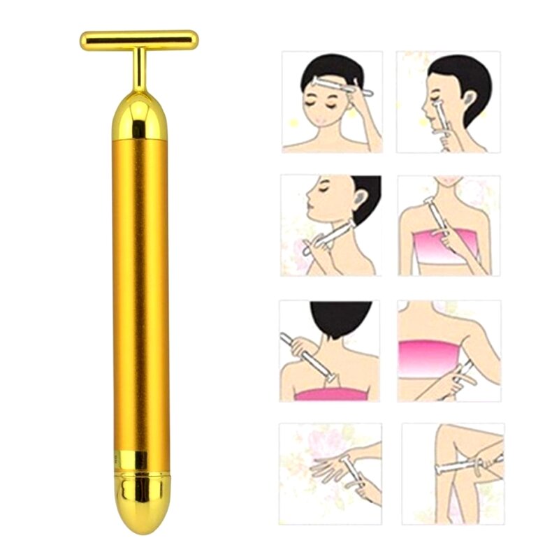 Beauty Bar Manufacturer - 24K Gold Anti-Aging Vibrating Stainless Steel Stimulate Skin