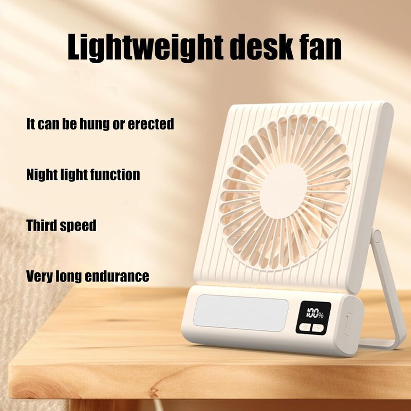 Pocket Fan Manufacturer - Mini Compact 1200mAh Cooling USB Rechargeable 3 Speed 5 Night Light