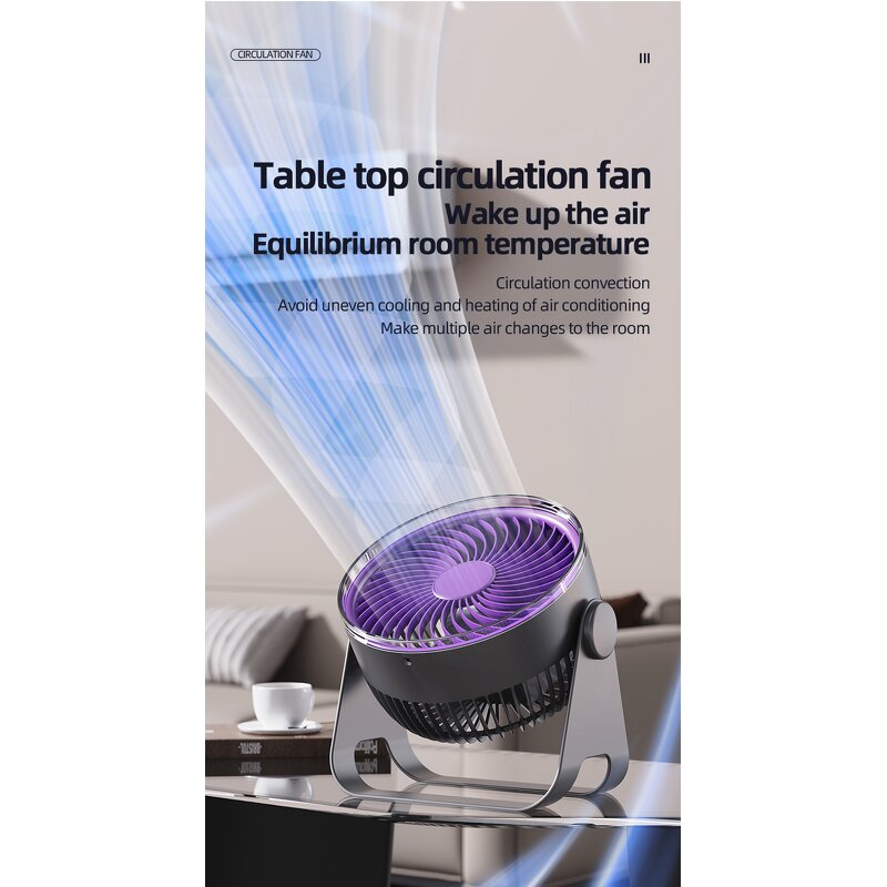 Desk Fan Manufacturer - Small Personal LED USB Strong Wind for Car Wall-Mount Hanging