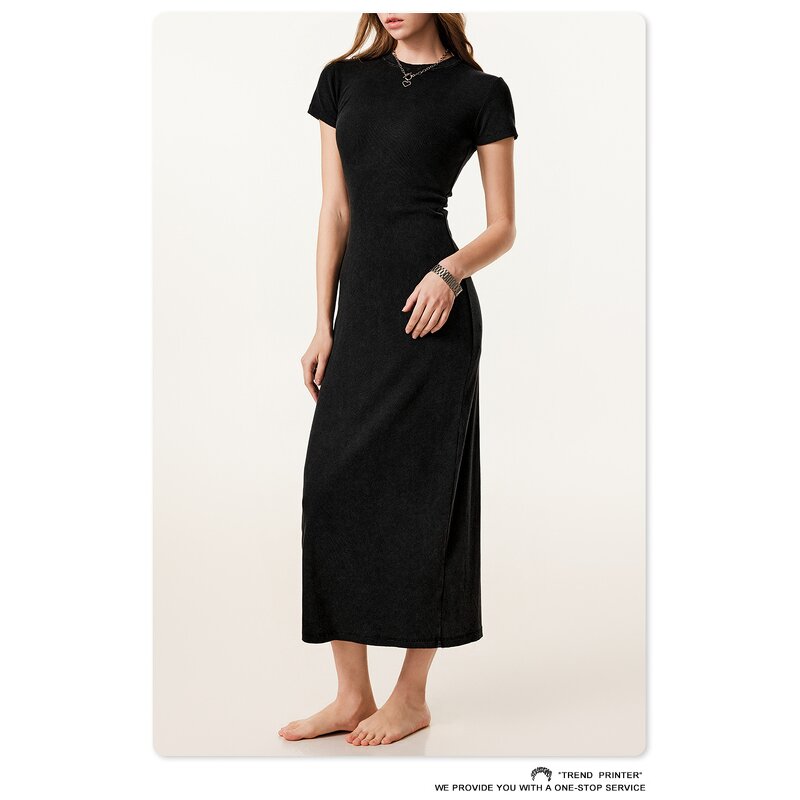T-Shirt Dress Manufacturer - Long Maxi for Women Summer Casual Short Sleeve Round Neck
