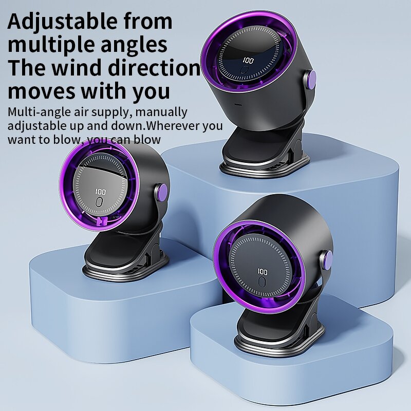 Clip Fan Manufacturer - Versatile Portable LED Lights Rechargeable USB Mini Rotary Four-Speed