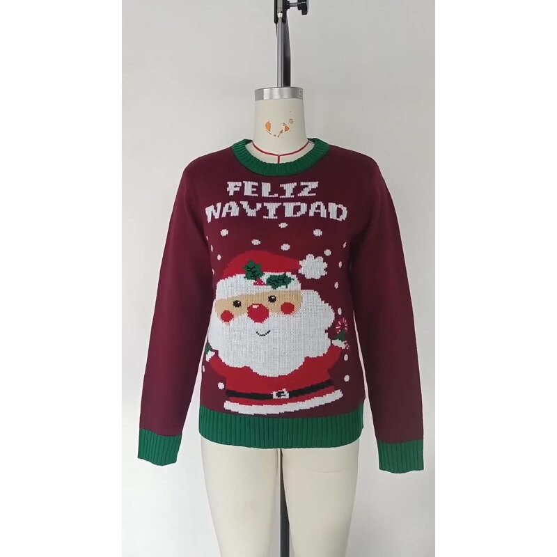 Christmas Sweater Manufacturer - Casual Character Flat Knit Jacquard Matching Family Winter