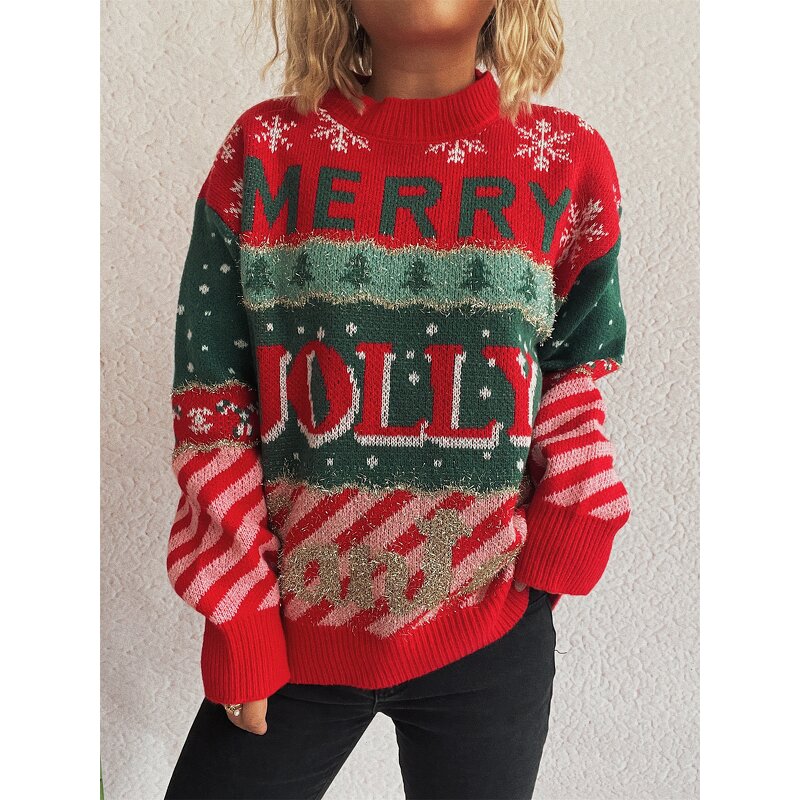 Christmas Sweater Manufacturer - Custom Jacquard Knitted Pullover Matching for Family Couple
