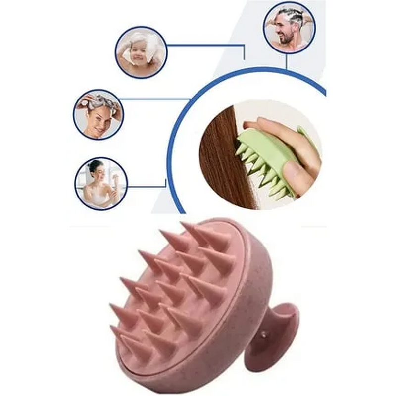 Shampoo Brush Manufacturer - Wheat Straw Silicone for Head Body Scalp Household Bath