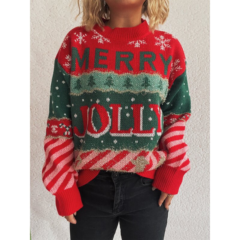 Christmas Sweater Manufacturer - Custom Jacquard Knitted Pullover Matching for Family Couple