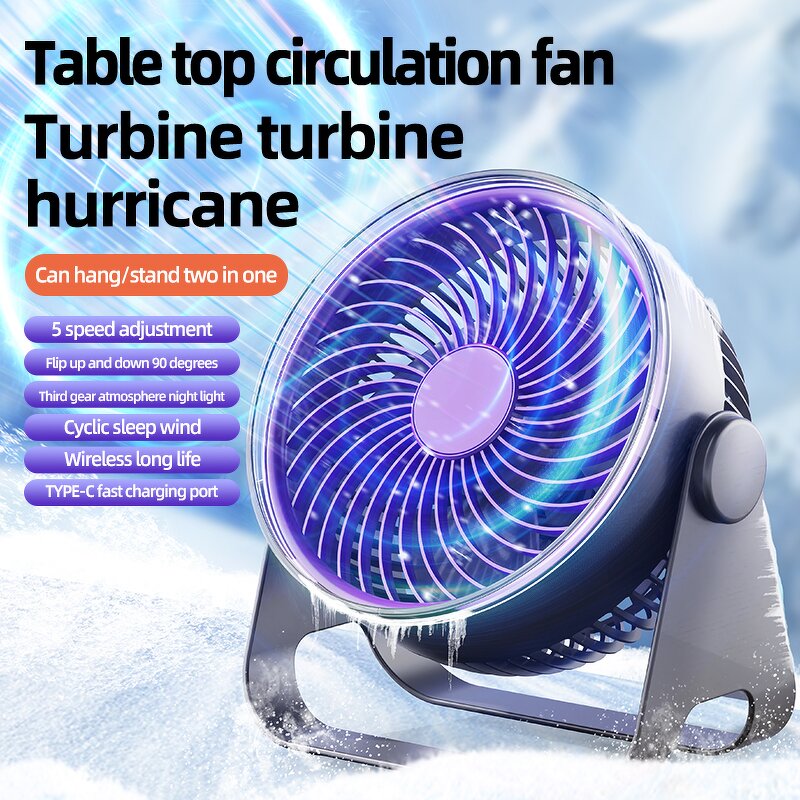 Desk Fan Manufacturer - Personal Table Fan Portable 3 Speeds Strong Airflow 90°Rotate