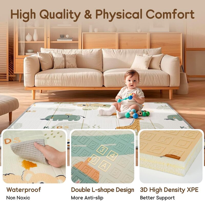 Play Mat Manufacturer - Custom XPE Foam Foldable Non-Slip Waterproof Toddler Crawling