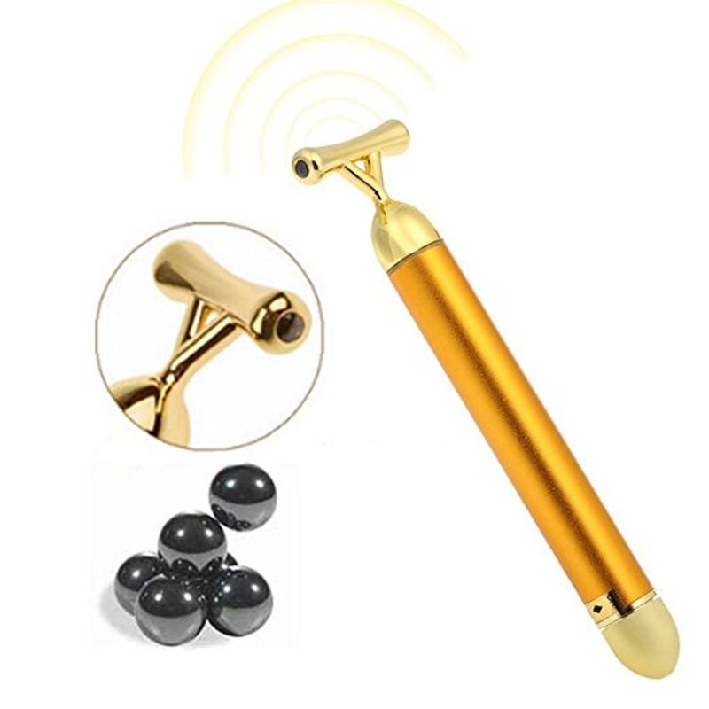 Facial Massager Manufacturer - 24K Golden Pulse T-Shape Electric Stainless Steel Firming