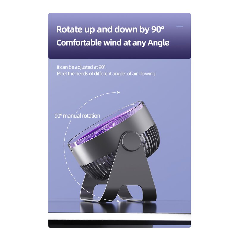 Mini Fan Manufacturer - LED Portable Home Office USB Rechargeable with Strong Airflow