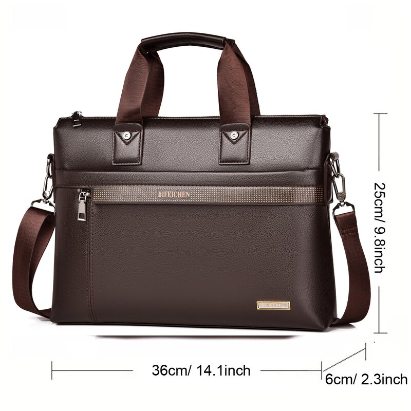 Briefcase Manufacturer - Durable PU Leather Laptop Business Casual Multi-Functional Tote