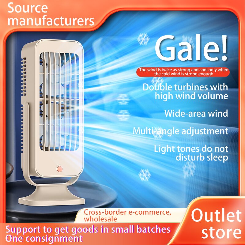 Table Fan Manufacturer - Wholesale Portable Mini Double Blade Large Air Volume USB Battery