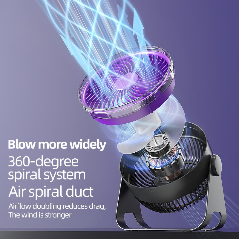Desk Fan Manufacturer - Personal Table Fan Portable 3 Speeds Strong Airflow 90°Rotate