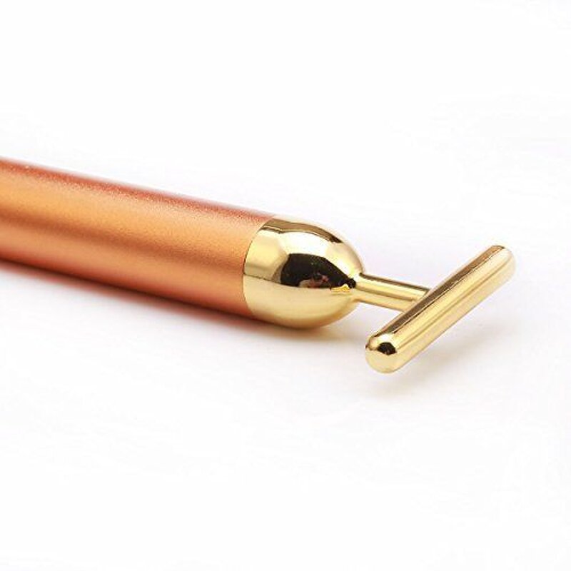 Facial Massager Manufacturer - 24K Gold T-Shape Electric Roller Stainless Steel for Eye Care