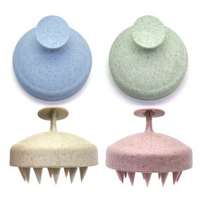 Shampoo Brush Manufacturer - Private Logo Cleaning Silicone Wheat Straw Improves Circulation